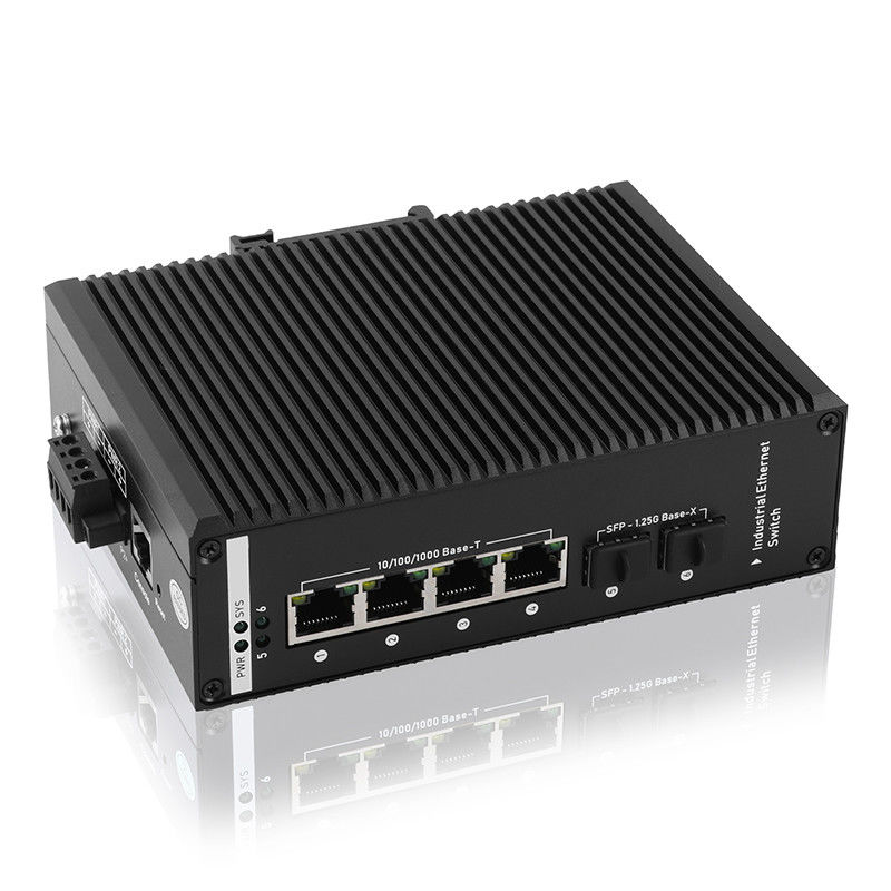 IEEE 802.3af/At Industrial Network Switch Poe 2 SFP Port 4 POE Port